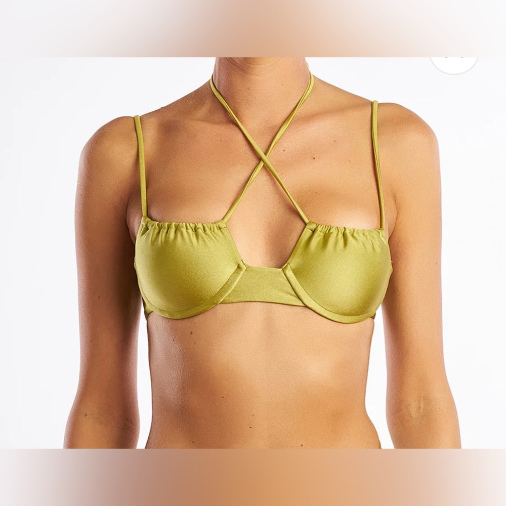 Janthee Berlin, bikini, top(M) & bottom (S) , yellow / green colour